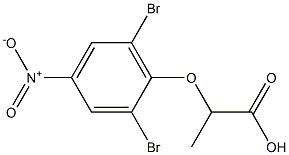 2-(2,6-dibromo-4-nitrophenoxy)propanoic acid Structure