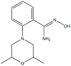 2-(2,6-dimethylmorpholin-4-yl)-N'-hydroxybenzene-1-carboximidamide 구조식 이미지