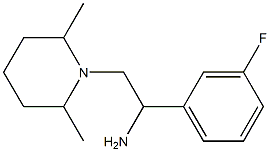 2-(2,6-dimethylpiperidin-1-yl)-1-(3-fluorophenyl)ethan-1-amine 구조식 이미지