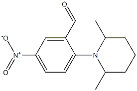 2-(2,6-dimethylpiperidin-1-yl)-5-nitrobenzaldehyde 구조식 이미지