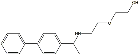 2-(2-{[1-(4-phenylphenyl)ethyl]amino}ethoxy)ethan-1-ol 구조식 이미지