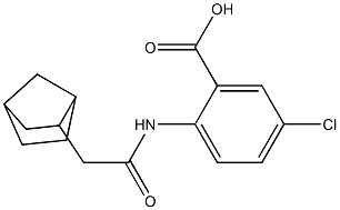 2-(2-{bicyclo[2.2.1]heptan-2-yl}acetamido)-5-chlorobenzoic acid 구조식 이미지