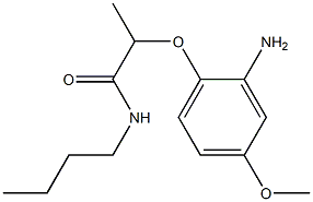 2-(2-amino-4-methoxyphenoxy)-N-butylpropanamide 구조식 이미지