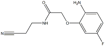 2-(2-amino-5-fluorophenoxy)-N-(2-cyanoethyl)acetamide Structure