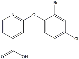 2-(2-bromo-4-chlorophenoxy)pyridine-4-carboxylic acid Structure