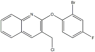 2-(2-bromo-4-fluorophenoxy)-3-(chloromethyl)quinoline 구조식 이미지