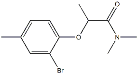 2-(2-bromo-4-methylphenoxy)-N,N-dimethylpropanamide 구조식 이미지