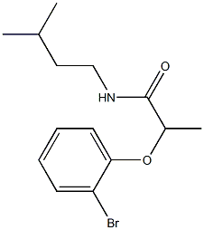 2-(2-bromophenoxy)-N-(3-methylbutyl)propanamide 구조식 이미지