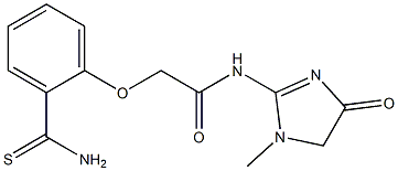 2-(2-carbamothioylphenoxy)-N-(1-methyl-4-oxo-4,5-dihydro-1H-imidazol-2-yl)acetamide Structure