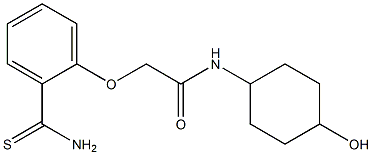 2-(2-carbamothioylphenoxy)-N-(4-hydroxycyclohexyl)acetamide 구조식 이미지