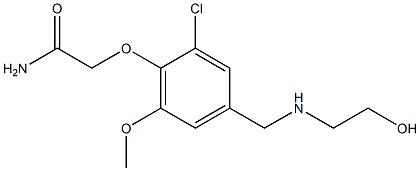 2-(2-chloro-4-{[(2-hydroxyethyl)amino]methyl}-6-methoxyphenoxy)acetamide Structure