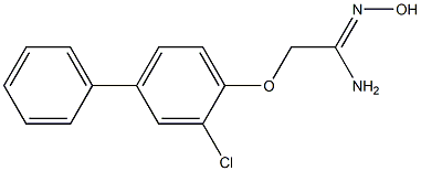 2-(2-chloro-4-phenylphenoxy)-N'-hydroxyethanimidamide 구조식 이미지