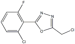 2-(2-chloro-6-fluorophenyl)-5-(chloromethyl)-1,3,4-oxadiazole 구조식 이미지