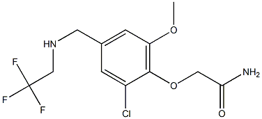 2-(2-chloro-6-methoxy-4-{[(2,2,2-trifluoroethyl)amino]methyl}phenoxy)acetamide Structure