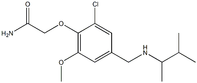 2-(2-chloro-6-methoxy-4-{[(3-methylbutan-2-yl)amino]methyl}phenoxy)acetamide 구조식 이미지