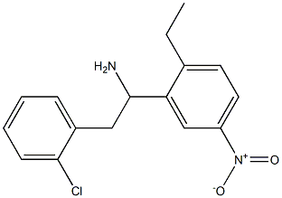 2-(2-chlorophenyl)-1-(2-ethyl-5-nitrophenyl)ethan-1-amine Structure