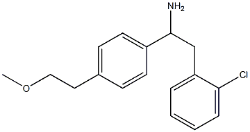 2-(2-chlorophenyl)-1-[4-(2-methoxyethyl)phenyl]ethan-1-amine 구조식 이미지