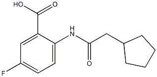 2-(2-cyclopentylacetamido)-5-fluorobenzoic acid 구조식 이미지