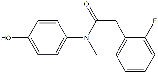 2-(2-fluorophenyl)-N-(4-hydroxyphenyl)-N-methylacetamide 구조식 이미지