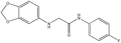 2-(2H-1,3-benzodioxol-5-ylamino)-N-(4-fluorophenyl)acetamide Structure