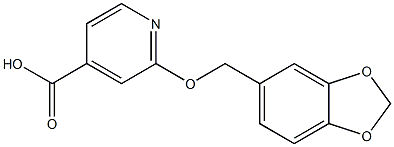 2-(2H-1,3-benzodioxol-5-ylmethoxy)pyridine-4-carboxylic acid Structure