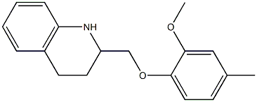 2-(2-methoxy-4-methylphenoxymethyl)-1,2,3,4-tetrahydroquinoline 구조식 이미지
