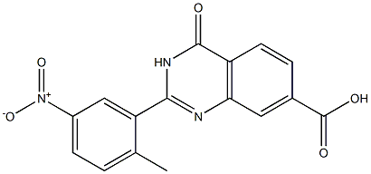 2-(2-methyl-5-nitrophenyl)-4-oxo-3,4-dihydroquinazoline-7-carboxylic acid Structure