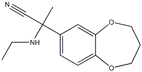 2-(3,4-dihydro-2H-1,5-benzodioxepin-7-yl)-2-(ethylamino)propanenitrile Structure