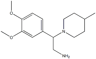 2-(3,4-dimethoxyphenyl)-2-(4-methylpiperidin-1-yl)ethanamine 구조식 이미지