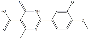 2-(3,4-dimethoxyphenyl)-4-methyl-6-oxo-1,6-dihydropyrimidine-5-carboxylic acid 구조식 이미지