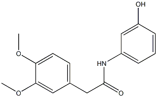 2-(3,4-dimethoxyphenyl)-N-(3-hydroxyphenyl)acetamide 구조식 이미지