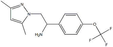2-(3,5-dimethyl-1H-pyrazol-1-yl)-1-[4-(trifluoromethoxy)phenyl]ethan-1-amine Structure