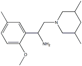 2-(3,5-dimethylpiperidin-1-yl)-1-(2-methoxy-5-methylphenyl)ethanamine 구조식 이미지