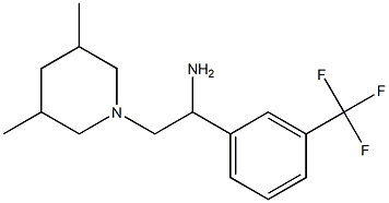2-(3,5-dimethylpiperidin-1-yl)-1-[3-(trifluoromethyl)phenyl]ethan-1-amine 구조식 이미지