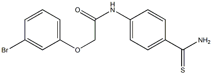 2-(3-bromophenoxy)-N-(4-carbamothioylphenyl)acetamide 구조식 이미지