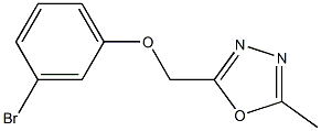 2-(3-bromophenoxymethyl)-5-methyl-1,3,4-oxadiazole Structure