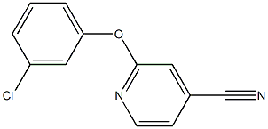 2-(3-chlorophenoxy)isonicotinonitrile 구조식 이미지