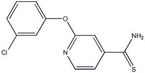 2-(3-chlorophenoxy)pyridine-4-carbothioamide 구조식 이미지