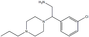 2-(3-chlorophenyl)-2-(4-propylpiperazin-1-yl)ethanamine 구조식 이미지