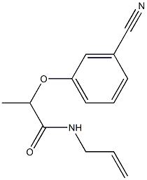 2-(3-cyanophenoxy)-N-(prop-2-en-1-yl)propanamide 구조식 이미지