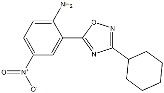 2-(3-cyclohexyl-1,2,4-oxadiazol-5-yl)-4-nitroaniline 구조식 이미지