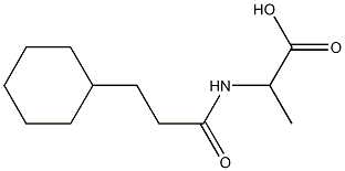 2-(3-cyclohexylpropanamido)propanoic acid 구조식 이미지