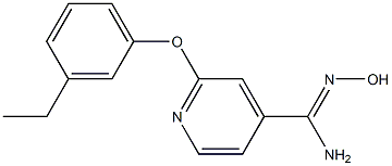 2-(3-ethylphenoxy)-N'-hydroxypyridine-4-carboximidamide 구조식 이미지