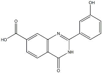 2-(3-hydroxyphenyl)-4-oxo-3,4-dihydroquinazoline-7-carboxylic acid 구조식 이미지