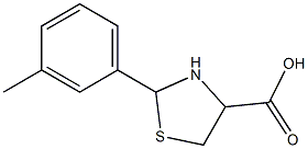 2-(3-methylphenyl)-1,3-thiazolidine-4-carboxylic acid 구조식 이미지