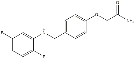 2-(4-{[(2,5-difluorophenyl)amino]methyl}phenoxy)acetamide 구조식 이미지