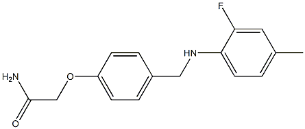 2-(4-{[(2-fluoro-4-methylphenyl)amino]methyl}phenoxy)acetamide Structure