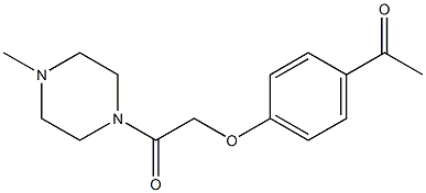 2-(4-acetylphenoxy)-1-(4-methylpiperazin-1-yl)ethan-1-one 구조식 이미지