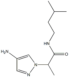 2-(4-amino-1H-pyrazol-1-yl)-N-(3-methylbutyl)propanamide Structure