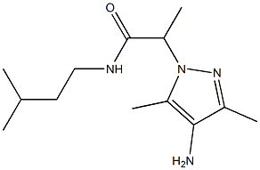 2-(4-amino-3,5-dimethyl-1H-pyrazol-1-yl)-N-(3-methylbutyl)propanamide 구조식 이미지